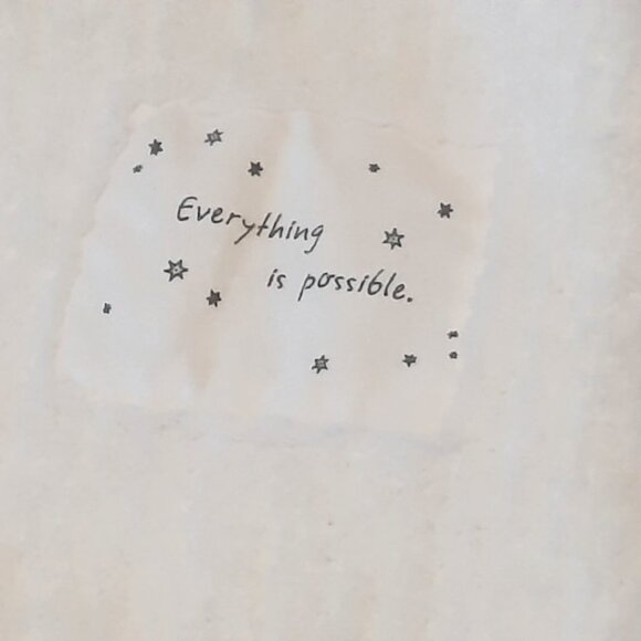 Sugarboo & Co. Bear With Quote “Everything Is Possible" Baby Lovey Blanket - Picture 3 of 5